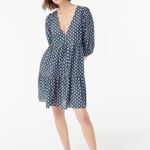 J.Crew Tiered Cotton Voile Beach Dress in best buds - Large